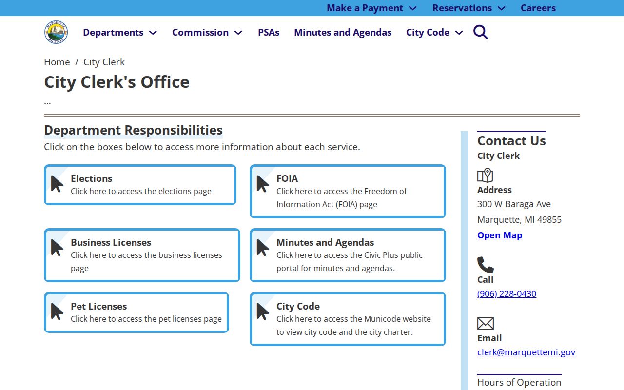 Marquette court docket City Clerk public records path